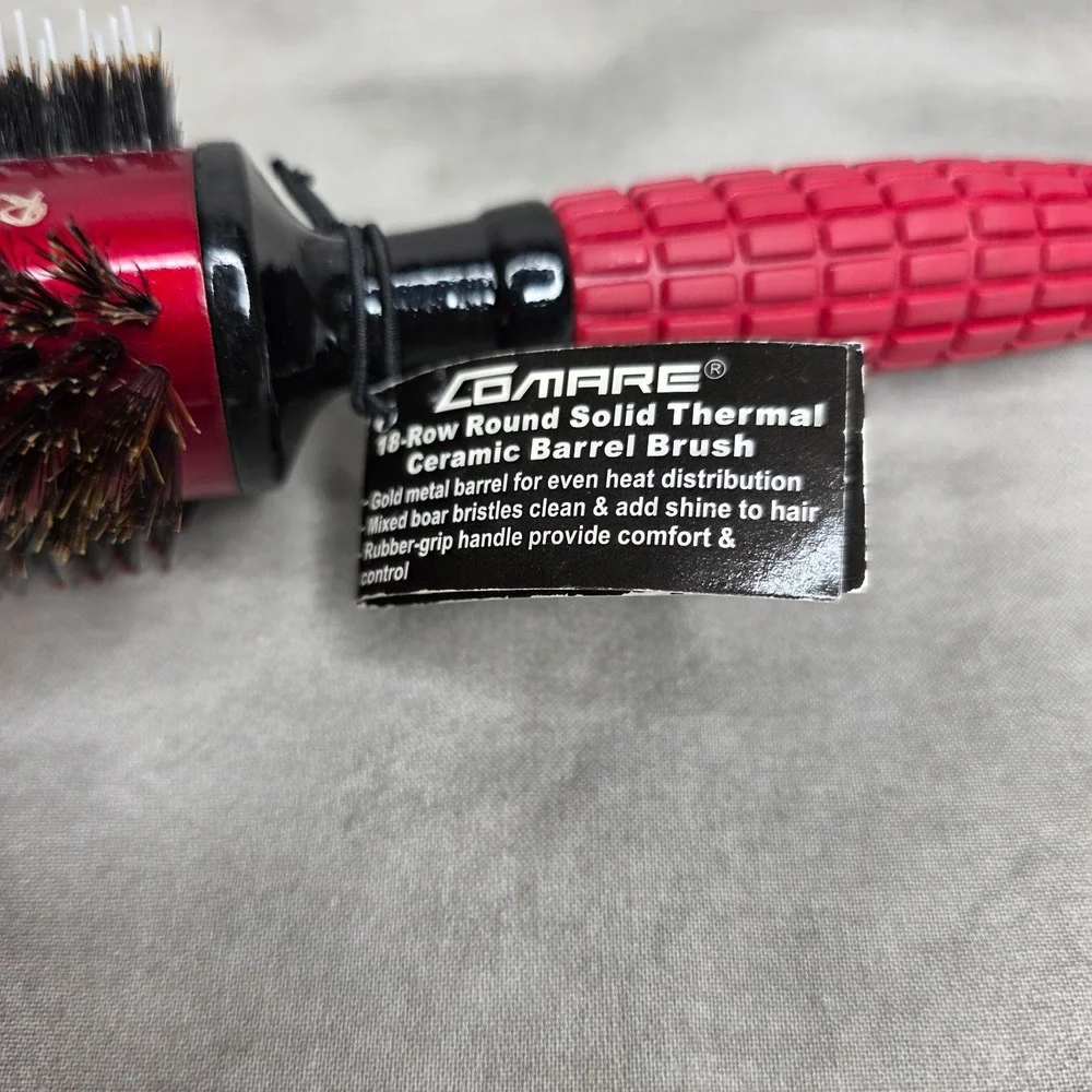 Comare Red Ceramics C333883 Round Ceramic Barrel‎ Brush 3 Types of Bristles